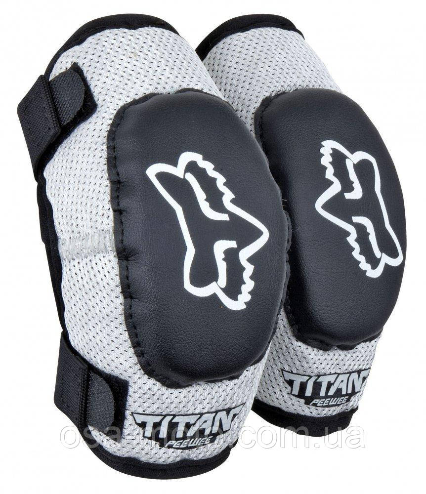 Налокітники дитячі FOX PeeWee Titan Elbow Guard Black/Silver M