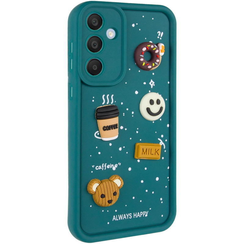 Силіконовий чохол Toys Case для Samsung Galaxy A36 5G | з мультяшним дизайном Pine Green / Always Happy