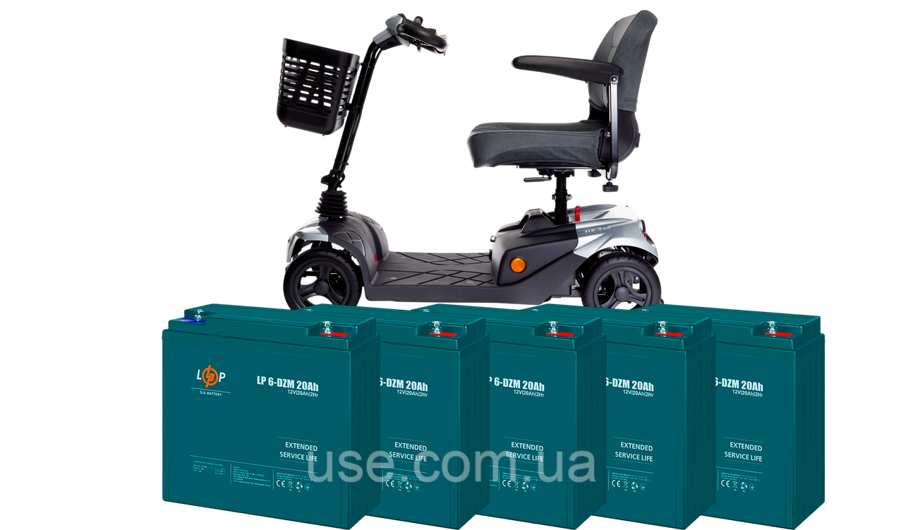 Акумулятор тяговий 60 В, вольт, V, 20 Ah, а*год, для електроскутера, VRLA, AGM,
