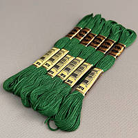 (6 шт по 8м) Набір муліне Airo (нитки для вишивання) - зелений #3818