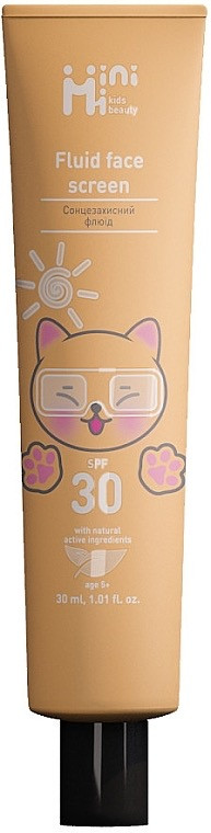 Дитячий сонцезахисний флюїд для обличчя SPF30 MiniMi, фото 1