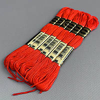 (6 шт по 8м) Набір муліне Airo (нитки для вишивання) - червоний #666