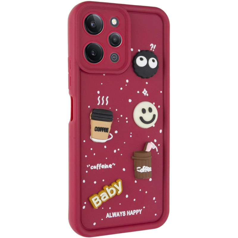 Силіконовий чохол Toys Case для Xiaomi Redmi 12 | з мультяшним дизайном Red / Always Happy, фото 1