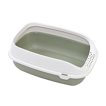 Туалет для кішок з рамкою, темно зелений BETA  PLUS MAXI LIGHT GREEN, 49x39x17