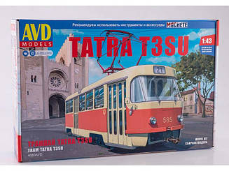 Трамвай Tatra-T3SU | Модель збірна 1:43 | AVD Models