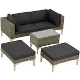 Набір модульних меблів із техноротангу Bellaria, коричневий колір, фото 4