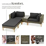 Набір модульних меблів із техноротангу Bellaria, коричневий колір, фото 6