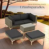 Набір модульних меблів із техноротангу Bellaria, коричневий колір, фото 3