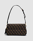 Жіноча брендова сумка Gess Guess Cordelia Shoulder Bag Brown Canvas Gold, фото 3