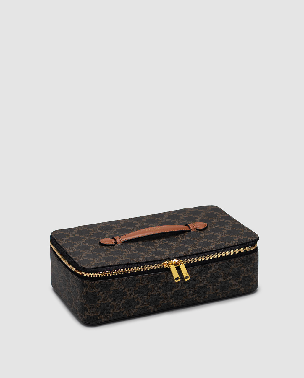 Сумка жіноча Селін Celine Top Handle Medium Toiletry Case in Triomphe Canvas