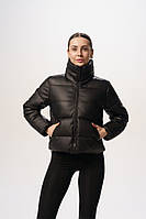 Пуховик укорочений жіночий "Bubble" чорний (1614676979)