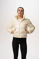 Пуховик укорочений жіночий "Bubble" перлинний (1617002059)