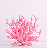 Декор в акваріум Корал 135 на 160 мм рожевий, фото 3