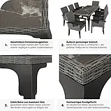 Обідній стіл із технороту Foggia 196 см, сірий колір, фото 5