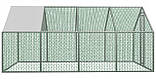Курник, курятник з сталевим каркасом  6x3x1.95м GardenLine TUN4047 вольєр для курей, качок,гусей та інших домашніх тварин, фото 8