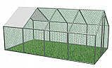 Курник, курятник з сталевим каркасом  6x3x1.95м GardenLine TUN4047 вольєр для курей, качок,гусей та інших домашніх тварин, фото 7