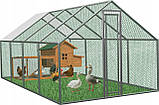 Курник, курятник з сталевим каркасом  6x3x1.95м GardenLine TUN4047 вольєр для курей, качок,гусей та інших домашніх тварин, фото 4