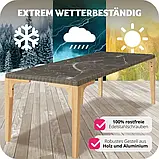 Стіл з алюмінієвою і дерев'яною рамою Foggia 196 см., коричневий колір, фото 5