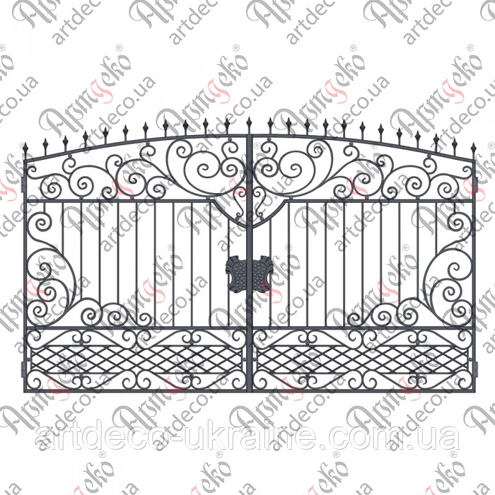 Ковані ворота 2130x3500 (КВ-34) КОМПЛЕКТ ЕЛЕМЕНТІВ, фото 1