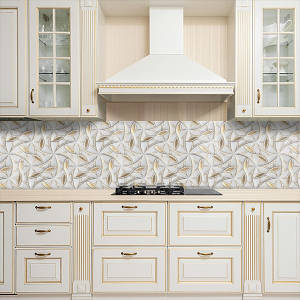 Фото панель універсальна ПЕТ, Самофіксуюча 62 х 205 см (товщина 1,2 мм) Хвиляста текстура з золотом