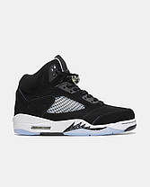 Чоловічі Кроссовки Nike Air Jordan 5 Retro Black Oreo / Найк Аїр Джордан 5 Ретро Орео Чорні, фото 3