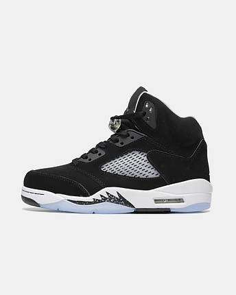 Чоловічі Кроссовки Nike Air Jordan 5 Retro Black Oreo / Найк Аїр Джордан 5 Ретро Орео Чорні, фото 1
