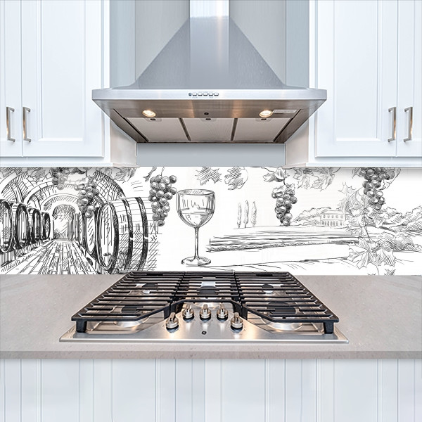 Фото панель універсальна ПЕТ, Самофіксуюча 62 х 205 см (товщина 1,2 мм) винний погріб