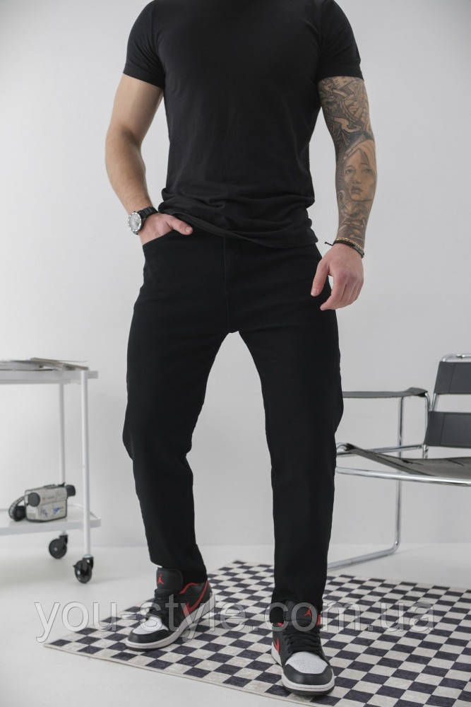 Джинси чоловічі regular fit Without karma чорні