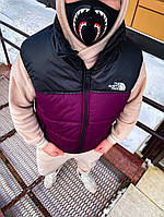 Жилет бордовий чорний | 50-7.428