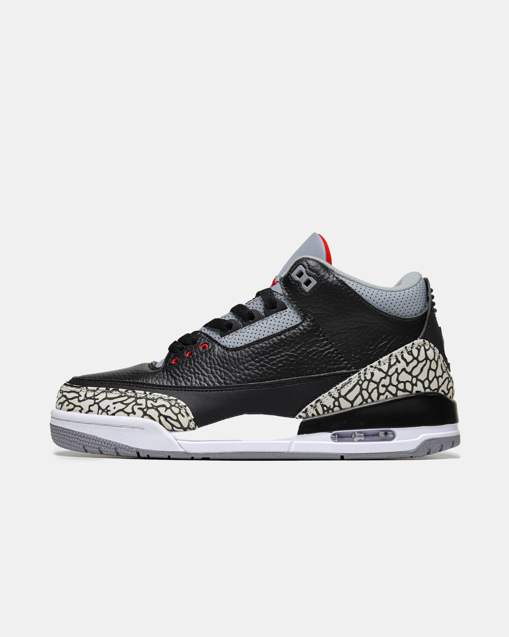 Чоловічі Кросівки Nike Air Jordan 3 Retro Black Cement / Найк Аїр Джордан 3 Ретро Цемент Чорні із Сірим