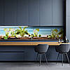Наклейка на кухонний фартух 60 х 200 см, з захисною ламінацією, тропічна насолода, фото 7