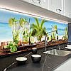 Наклейка на кухонний фартух 60 х 200 см, з захисною ламінацією, тропічна насолода, фото 8
