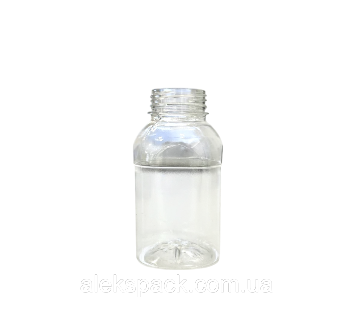 Пляшка 0,250 мл пет 38 мм квадрат (200шт/уп) Г, фото 1