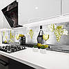 Наклейка на кухонний фартух 60 х 200 см, з захисною ламінацією, винна бочка на сірій текстурі, фото 8