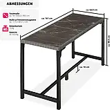 Барний стіл з алюмінієвою рамою Lovas, сірий колір, фото 7