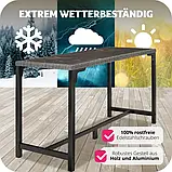 Барний стіл з алюмінієвою рамою Lovas, сірий колір, фото 4