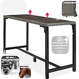 Барний стіл з алюмінієвою рамою Lovas, сірий колір, фото 2