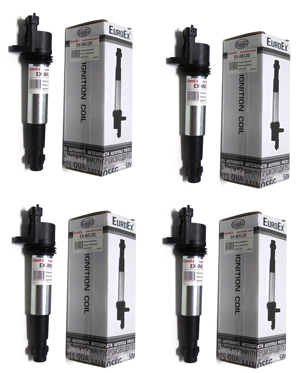 Котушки запалювання (індивідуальна) к-т 4 шт ВАЗ 2170,2112I EuroEx Угорщина, фото 1