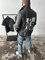 Шкіряна куртка (косуха) чорна | 51-016