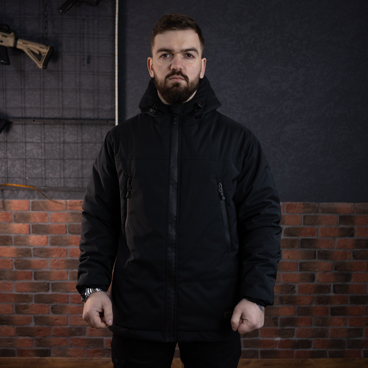 Куртка Grifon Polar Level 7 утеплена (ХМРС) плащівка чорний МК, фото 1