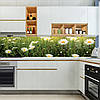 Наклейка на кухонний фартух 60 х 200 см, з захисною ламінацією, ромашки в полі, фото 8
