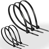 Кабельна стяжка хомут нейлон чорна 8x250 мм (03-550-4)