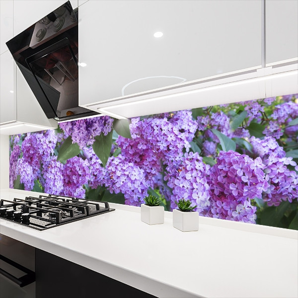 Наклейка на кухонний фартух 60 х 200 см, з захисною ламінацією, фіолетовий бузок