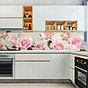 Наклейка на кухонний фартух 60 х 200 см, з захисною ламінацією, ніжно-рожеві троянди, фото 8