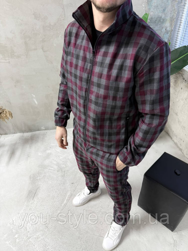 Костюм у клітинку червоний | 5-944