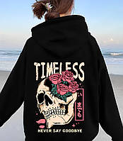 Худі жіноче чорне ДТФ | 32-005