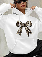 Худі жіноче біле ДТФ | 32-006