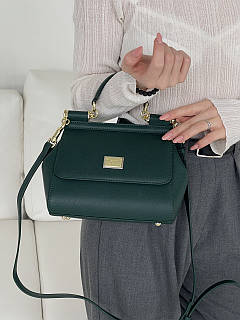 Сумка жіноча Dolce&Gabbana Sicily Medium - Premium смарагд 21см