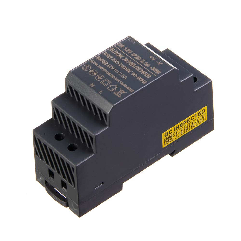 Блок живлення на DIN-рейку 24V, 30W, 1.25А, IP20