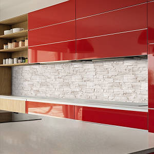 Наклейка на кухонний фартух 60 х 200 см, з захисною ламінацією, кам'яна кладка